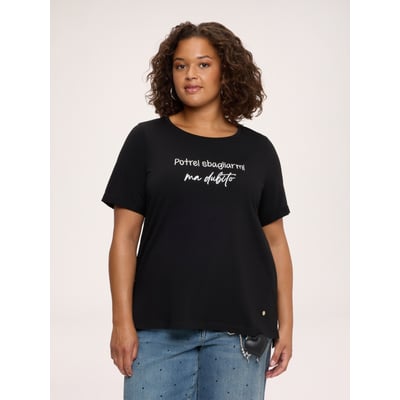 T-shirt avec inscription ironique FIORELLA RUBINO