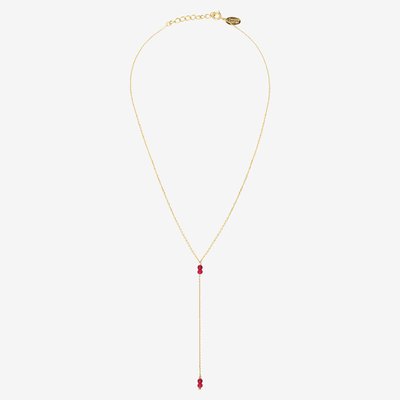 Collier cravate longue venus jade rose CAROLINE NAJMAN