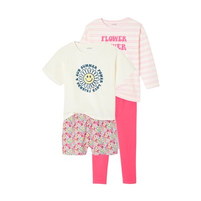 Lot de 2 pyjamas Basics Flower power VERTBAUDET