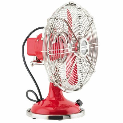 ventilateur design métal - joe50 rouge H.KOENIG
