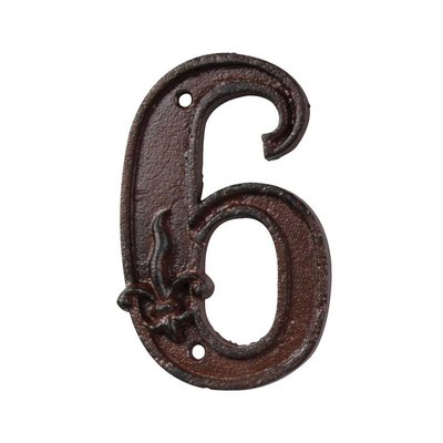 Numéro de maison en fonte Chiffre 6 BEST FOR BOOTS