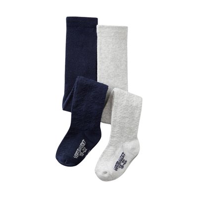 Lot de 2 paires de collants en maille ajourée VERTBAUDET