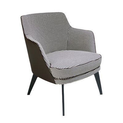 Fauteuil en tissu pied-de-poule ANGEL CERDA