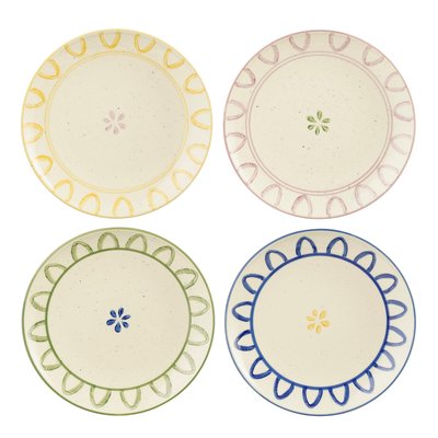 Lot de 4 assiettes petit-dejeuner CLAYTON MICA DECORATIONS