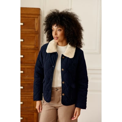Manteau col amovible uni NATTIA LA PETITE ETOILE