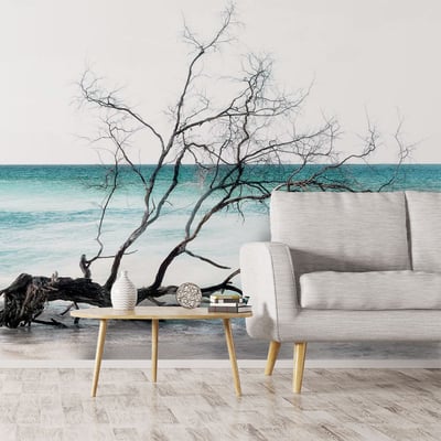 Papier peint panoramique mer bleue turquoise HEXOA