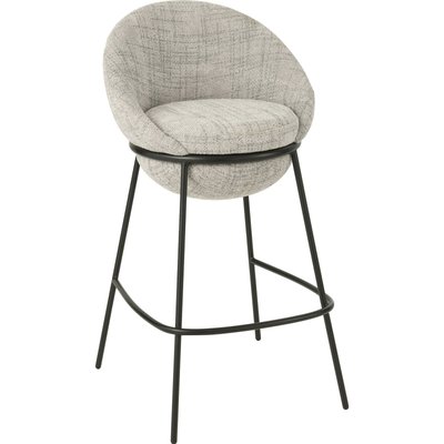 Tabouret de bar design  assise confortable pieds métal RECOLLECTION