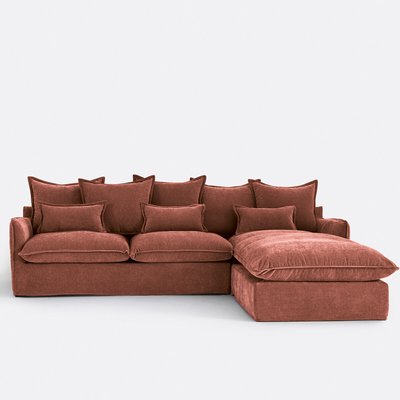 Canapé à angle droit polyester chiné, Odna LA REDOUTE INTERIEURS