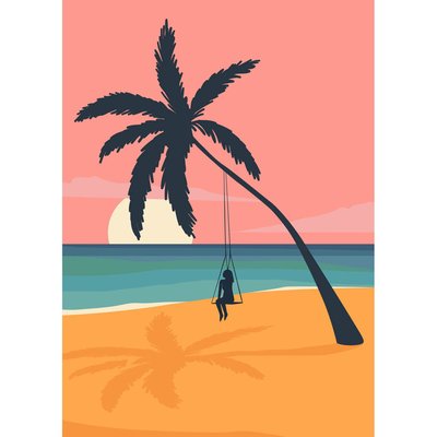 Tableau Mural Palmier ILLUSTRATION CEANOTHE