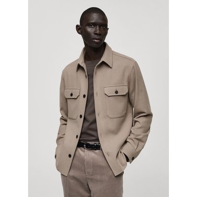 Surchemise flanelle laine mélangée MANGO MAN