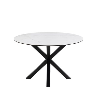 Table à manger 4 personnes ronde en céramique et métal - EURAME DRAWER