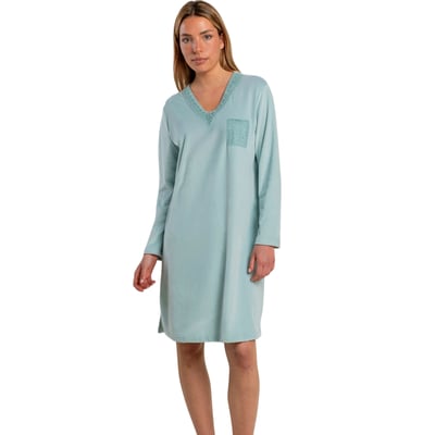 Chemise de nuit velours manches longues Luxury Guipure ADMAS