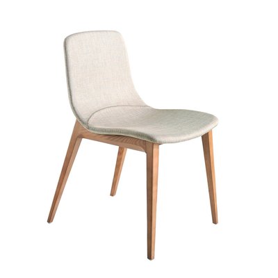 Chaise en tissu et bois effet noyer ANGEL CERDA