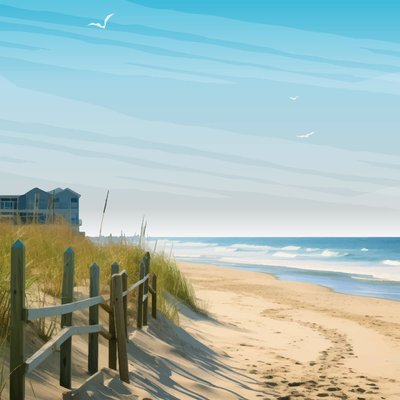 Tableau Mural Pas Dans Le Sable PLAGE CEANOTHE