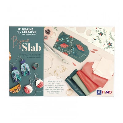 Coffret cree des bijoux slab FIMO