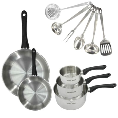Batterie de cuisine 2 poêles 20/28cm + 3 casseroles 6cm GENEVA FACKELMANN