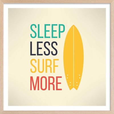 Poster Affiche illustration citation et surf report HEXOA