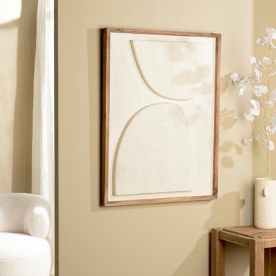 Décoration murale pin recyclé blanc formes abstraites DENVER PIER IMPORT
