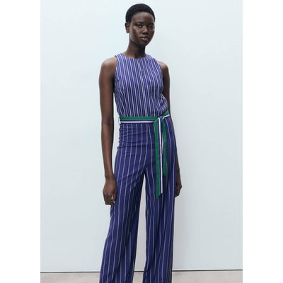 Combinaison rayures ceinture MANGO
