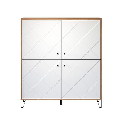 Buffet haut 4 portes blanc mat L123 cm - TOUCH CALICOSY