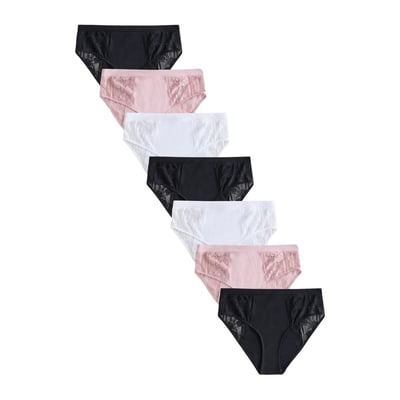 Culotte en dentelle et modal, lot de 7 NEXT