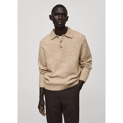 Pull-over polo maille laine mélangée MANGO MAN