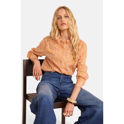 Blouse imprimée fleur à manches longues en coton DOUCE Maison 123