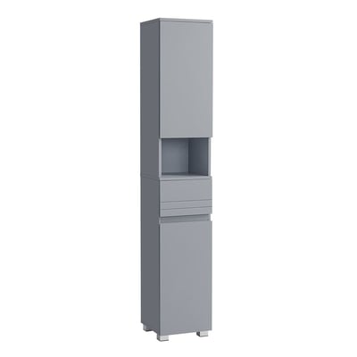 Colonne de salle de bain 2 portes, 1 tiroir et 1 niche - H170 cm CALICOSY