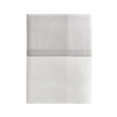 Drap plat bicolore en percale de coton, Made in France, TOI ET MOI ESSIX