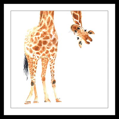 Affiche dessin coucou de girafe HEXOA
