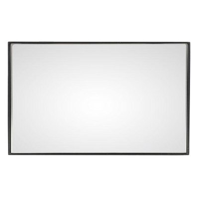 Miroir art déco vintage industriel rectangulaire métal noir 38cm Ismo ZAGO
