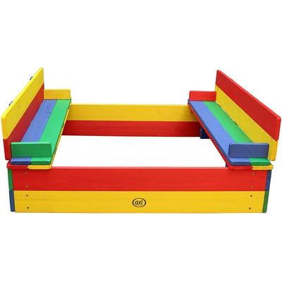 AXI ELLA Bac a sable avec bancs Arc en ciel 100x95x20cm AXI HOUSE