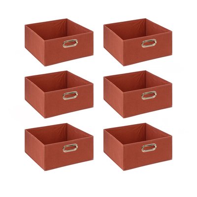 Lot de 6 boîtes de rangement en tissu MIX 'N MODUL TOILINUX