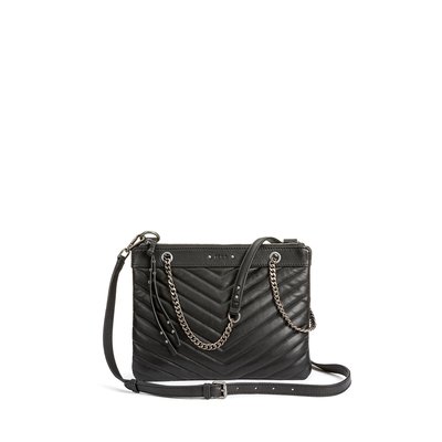 Sac double pochettes 1440 REPORTER en cuir matelassé IKKS