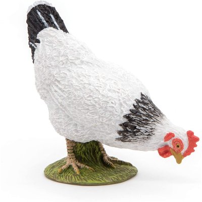 Figurine Poule blanche picorant PAPO