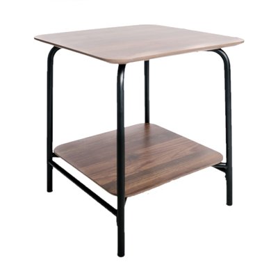 Table d'appoint en Métal et MDF avec 1 étagère TOILINUX