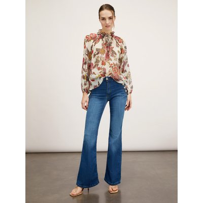 Blouse manches longues à motif fleurs indiennes MOTIVI