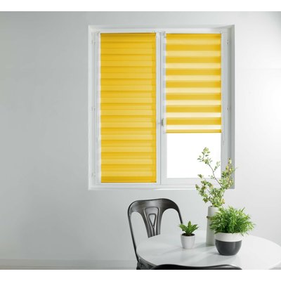 Store enrouleur 60 x 90 cm Day-night jaune DOUCEUR D'INTÉRIEUR