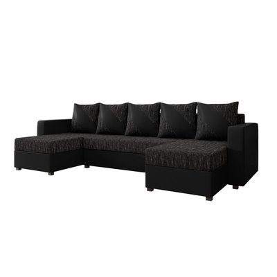 Canapé Panoramique Convertible Simili/Tissu 7 places - ROMY LISA DESIGN