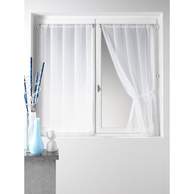 Paire de petits voilages droits HOME MAISON