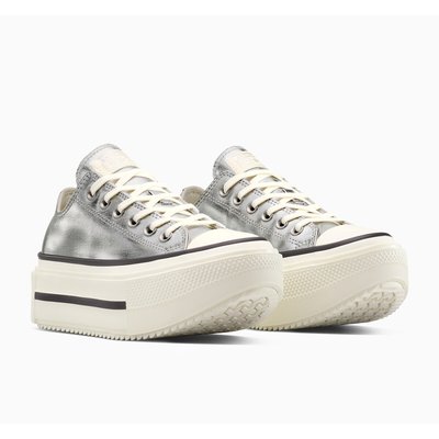 Lift Double Stack Metallic Canvas Trainers CONVERSE