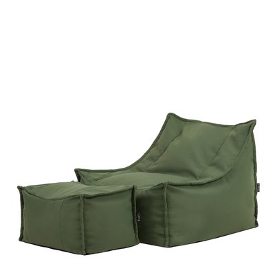 Pouf fauteuil et repose-pieds d'extérieur en oléfine toutes saisons Oeko-Tex® - ALTO ICON