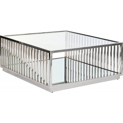 Table basse miroir et acier, Moderno RECOLLECTION