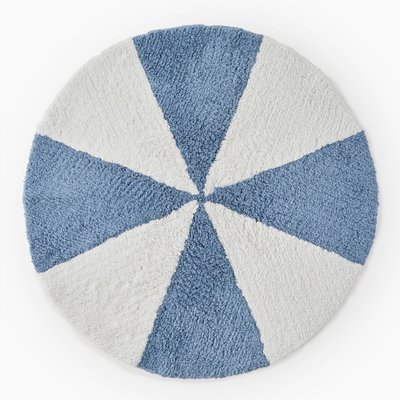 Tapis rond bicolore, D90cm, coton MONOPRIX MAISON
