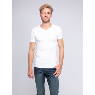T-shirt Col V Pur Coton Organique Word RITCHIE
