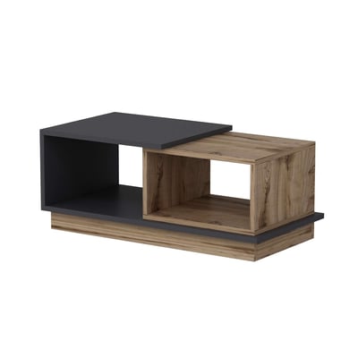 Table basse bicolore 2 niches de rangement ZÉLINE TOILINUX