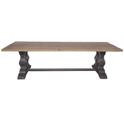 Table à manger en pin massif Pieds Vieux bois L280 cm SIGNATURE
