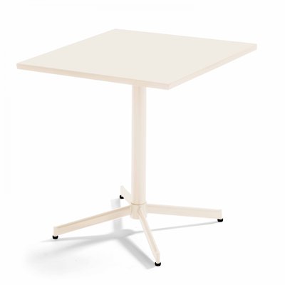 Table de jardin carré rabattable en métal, PALAVAS OVIALA
