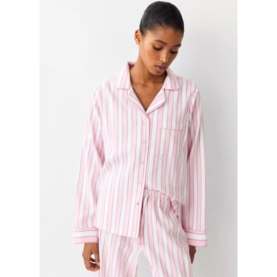 Pyjama en coton à rayures avec liserés MANGO TEEN
