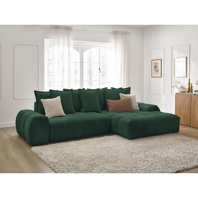 Canapé d'angle convertible 3 places en tissu texturé, EVEREST BOBOCHIC